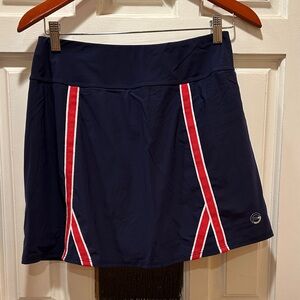 FORAY GOLF Navy Blue Skort with Red Stripes